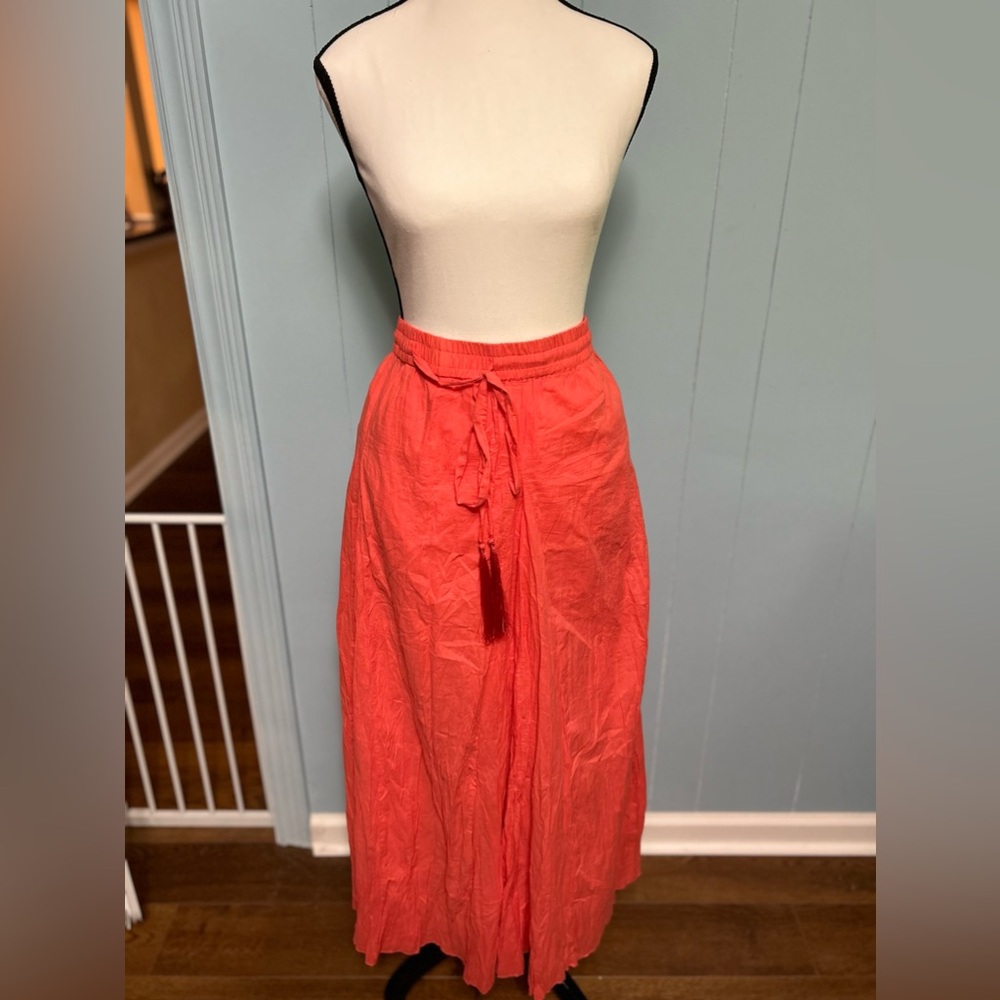 Full length coral skirt